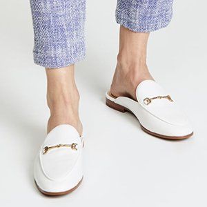 NIB! Sam Edelman Linnie Flat Mules | Size 10 | White